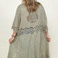 Crochet Open Patch Longline Kimono