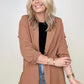 Cotton Bleu Classic Oversized Jacket Blazer in Black and Camel