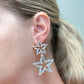 PREORDER: Clear Crystal Winter Star Duo Dangle Earrings