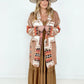 Knitted Jacquard Cardigan with Pockets