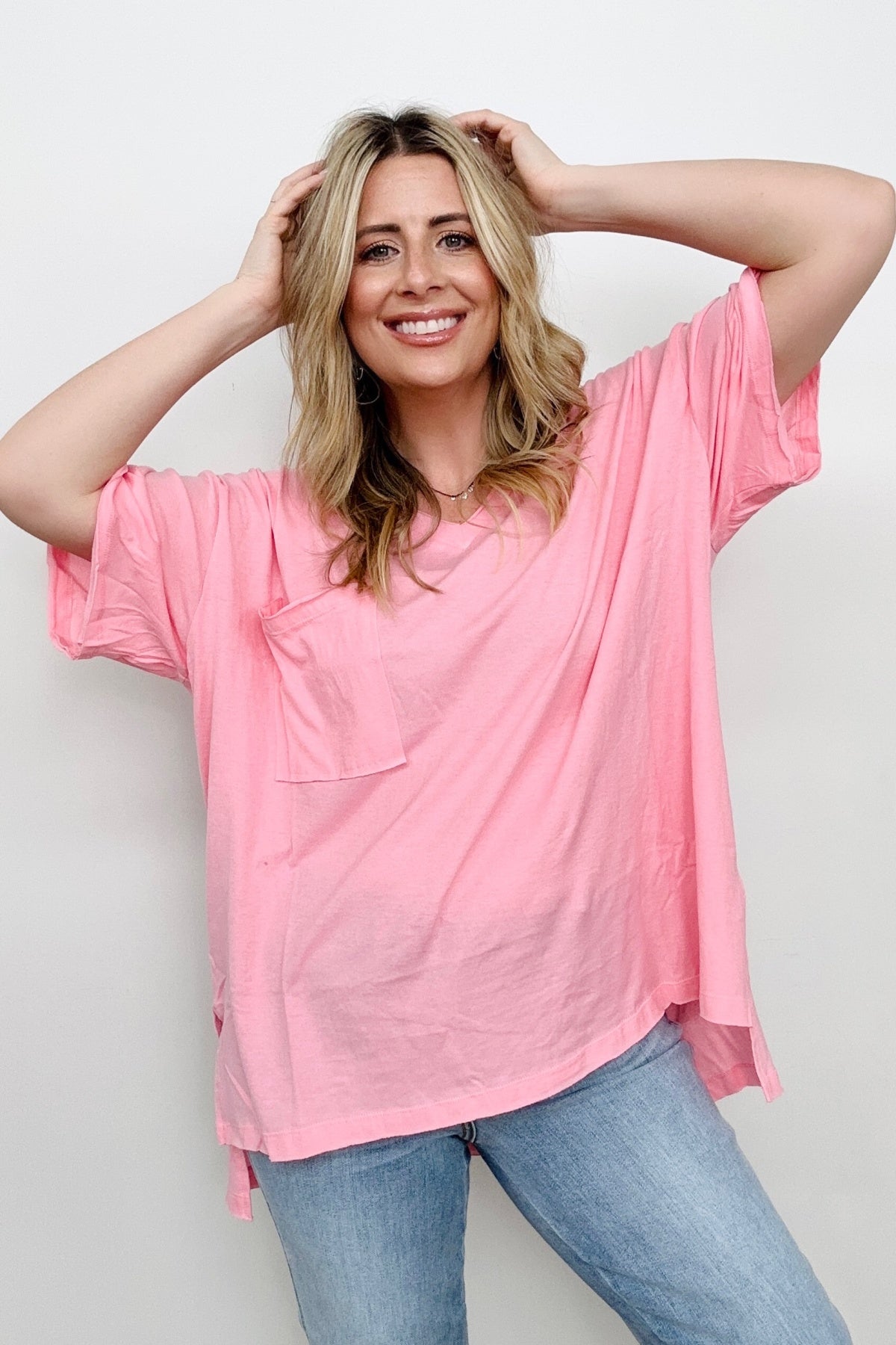 Oversized Raw Edge Boyfriend Tee