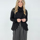 Rae Mode Cowl Neck Asymmetric Jacket