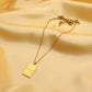 Engraved Loved Rectangle Pendant Necklace (Only Ships to US)