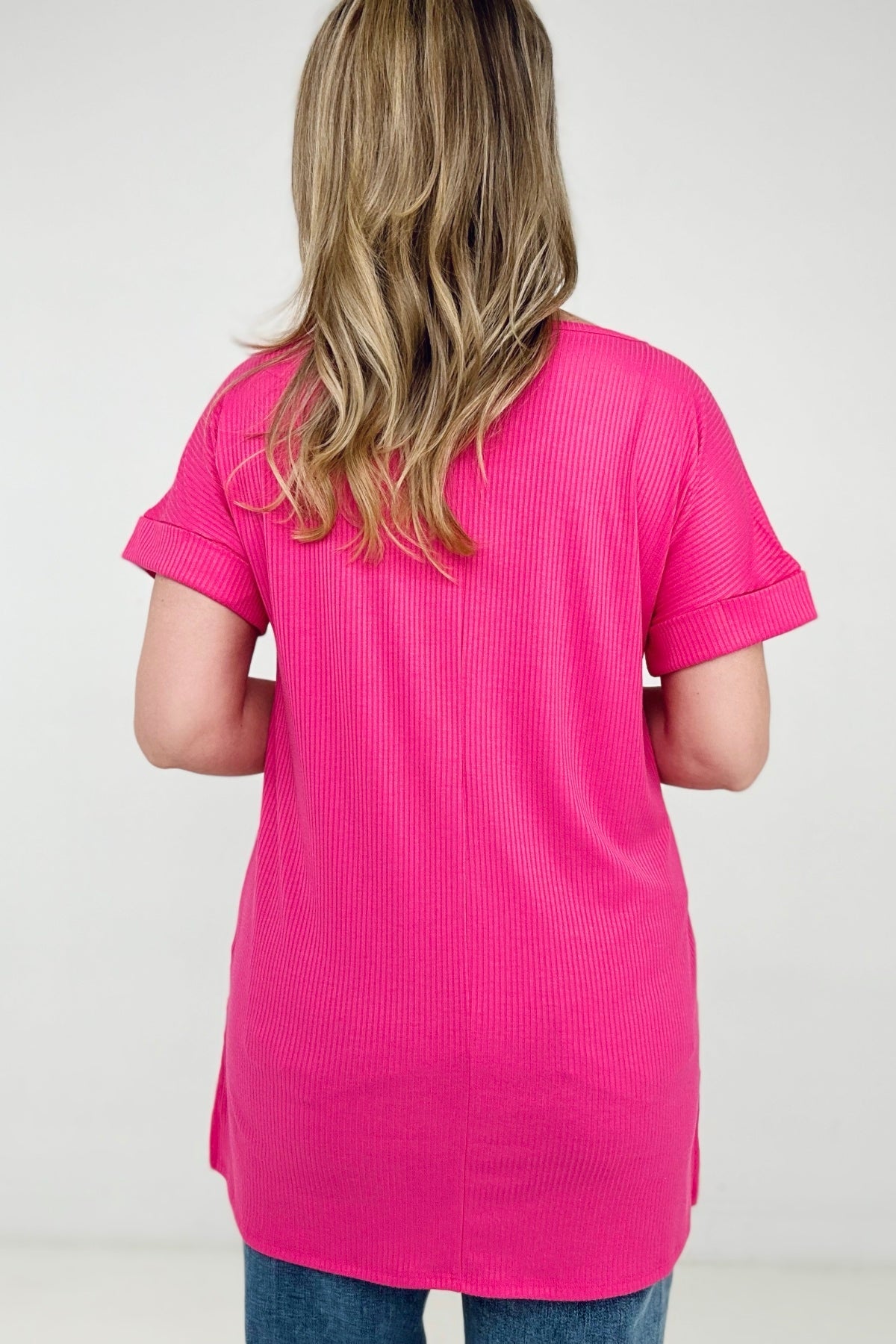 Simply Spring Ribbed V-Neck top