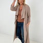 Jade By Jane Draped Front Long Body Jacket