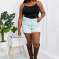 Judy Blue Full Size Contrast Stitching Denim Shorts with Pockets