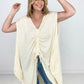 Oli & Hali Mineral Washed Cinched Front Cocoon Sleeveless Long Top
