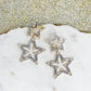 PREORDER: Clear Crystal Winter Star Duo Dangle Earrings