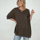 Zenana "Modish Comfort" Rayon Oversized Front Pocket Top