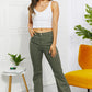 Zenana Clementine Full Size High-Rise Bootcut Jeans in Olive