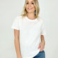 Solid Cotton Boyfriend Tee