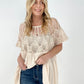 Oli & Hali Mineral Washed Crochet Detail Lace Top Dress