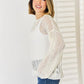 HYFVE Openwork Ribbed Trim Long Sleeve Knit Top