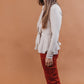 Long Sleeve Solid Front Tie Knit Top