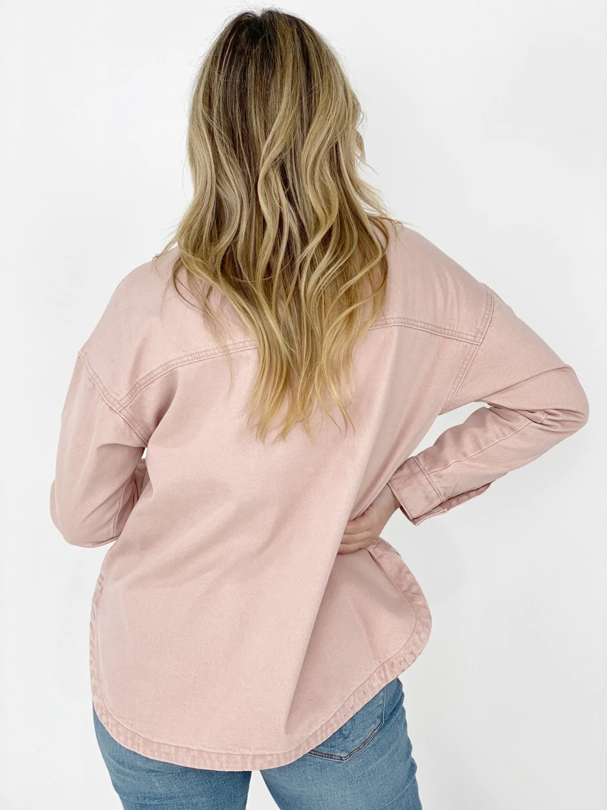 Solid Cotton Twill Shacket