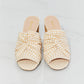 Qupid Freshly Picked Twist Peep Toe Block Heel Mule