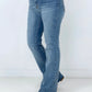 Judy Blue "Darla" Mid-Rise w/ Raw Hem Bootcut Jeans