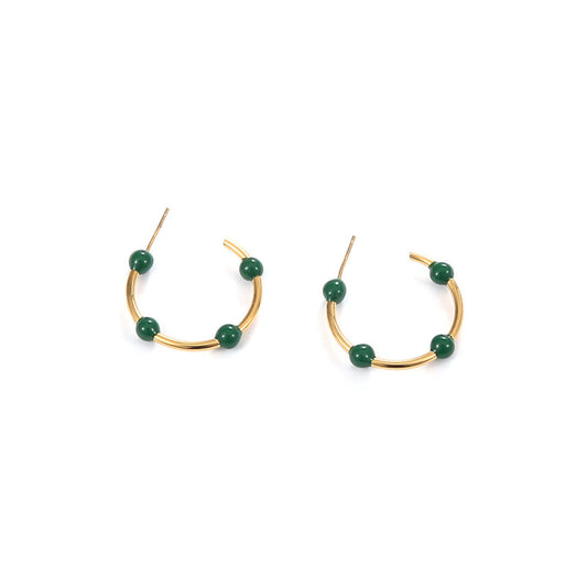 Willow Moon Retro C-Shaped Hoop Earrings
