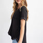 Rae Mode ECO Solid V Neck Short Sleeves Top