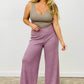 Two Tone Rib Wide Leg Pants