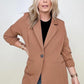 Cotton Bleu Classic Oversized Jacket Blazer in Black and Camel