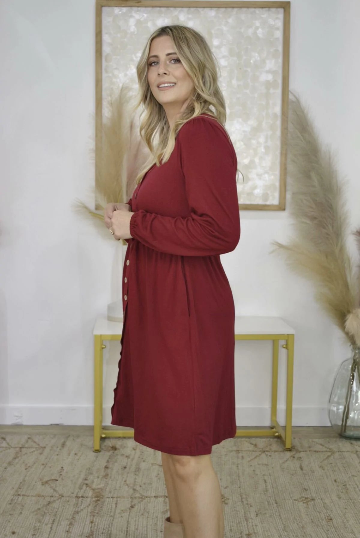 New Colors! Button Up Long Sleeve Dress (Only Ships to US)