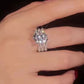 3 Carat Moissanite Three-Layer Ring
