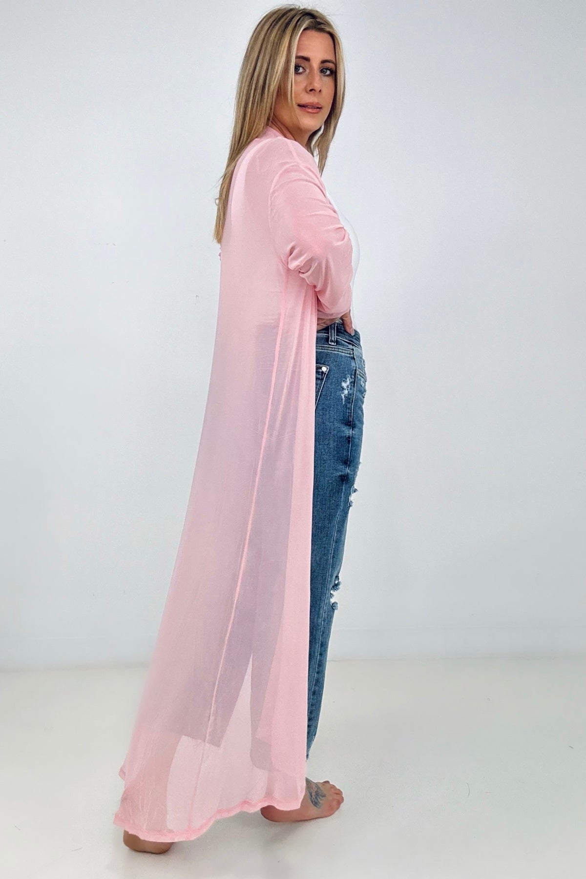 Eden Mesh Duster Kimono