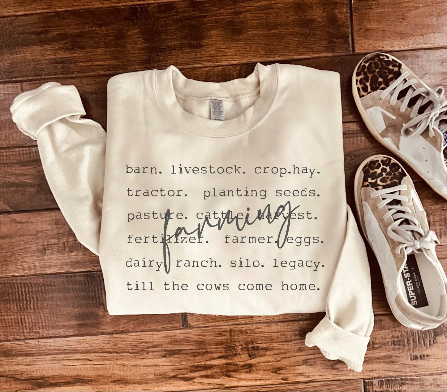 PREORDER: Farming Words Sweatshirt in Two Colors