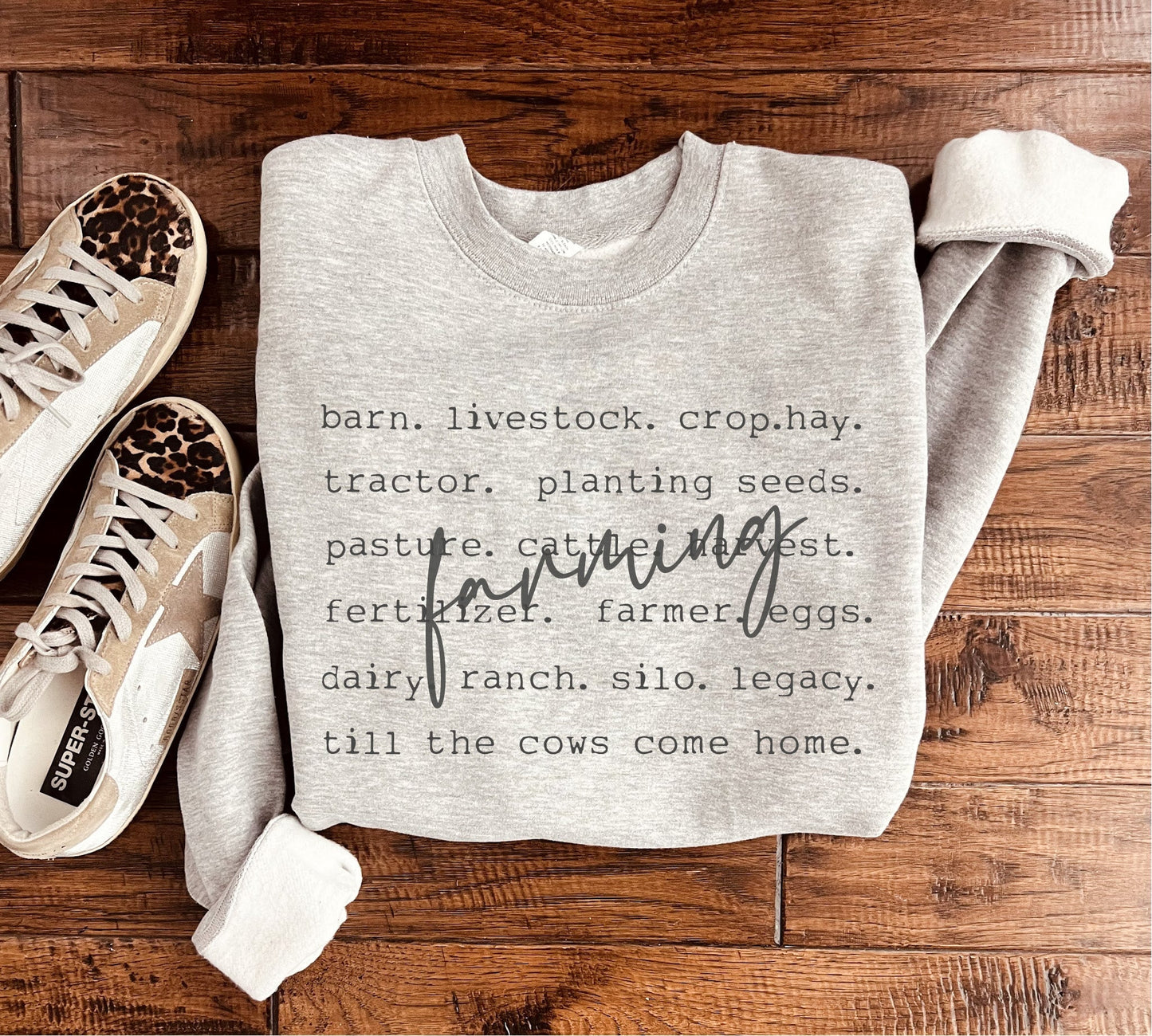 PREORDER: Farming Words Sweatshirt in Two Colors