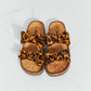 Forever Link Fiercely Feminine Leopard Bow Slide Sandals