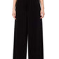 Solid Velvet Wide Leg Pants