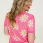 Daisy Short Sleeve Knit Sweater