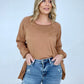 Solid Cotton Jersey Tunic Top