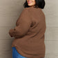 Plus Size - Breezy Days Waffle Knit Sweater in Chestnut