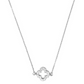 Melania Clara Large Pave Crystal Clover Pendant Dainty Necklace
