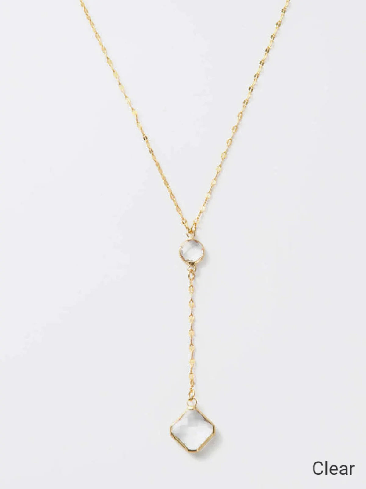 Melania Clara Crystal Y Necklace
