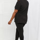 Self Love Brushed DTY Microfiber Lounge Set in Black