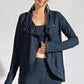 Rae Mode Cowl Neck Asymmetric Jacket