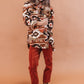 Rae Mode Aztec Print Fleece Open Front Long Sleeve Shacket
