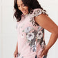 Floral Wild Side Lounge Top In Mauve