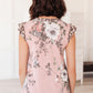 Floral Wild Side Lounge Top In Mauve