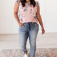 Floral Wild Side Lounge Top In Mauve