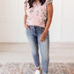 Floral Wild Side Lounge Top In Mauve