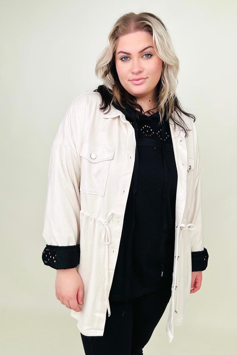 Faux Suede Shirt Jacket - 2 colors