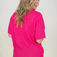 Jacquard Short Sleeve Knit Top