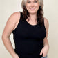 Total Brami Slim Fit High Neck Ribbed Tank Top - Multiple Colors