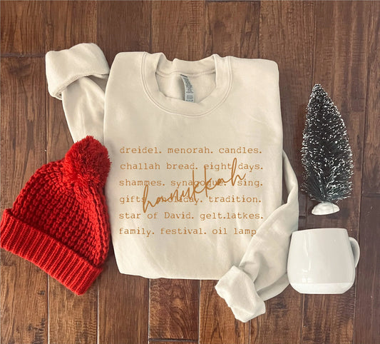 PREORDER: Hanukkah Words Sweatshirt