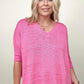 Wide Neck Oversized Loose Knit Top - Multiple Colors