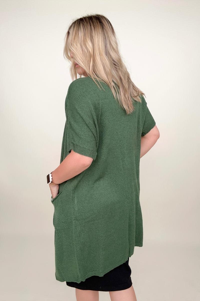 Warm and Cozy Short Sleeve Dolman Cardigan